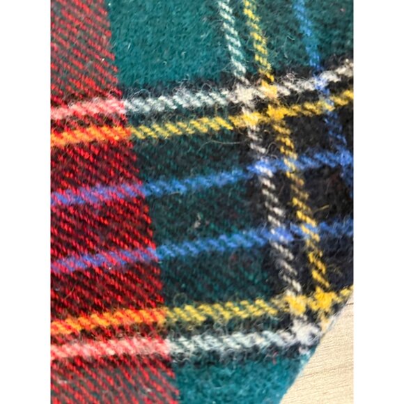 Vtg All Wool Glentana Scotland Plaid Fringed Throw Blanket Sofa Cabin core - Picture 6 of 9